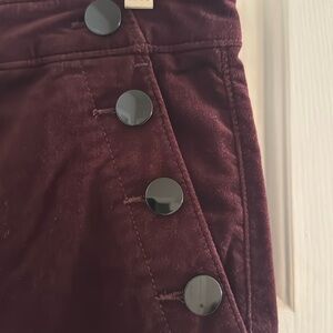 LOFT brushed cotton/velvet-like pants